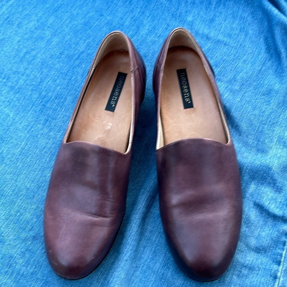 Neosens Slip On Loafer W 6.5 Purple Leather Women's Size 6.5 EU 37 Made in Spain - Picture 1 of 12